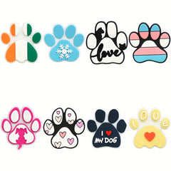 8Pcs Dog Paw Print Pencil Clips PVC Fun Holiday Party Decorations