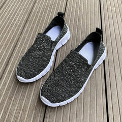 Women's Knitted Non-slip Loafers Breathable Slip On Flat Shoes