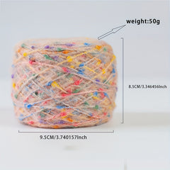 Soft Mohair Yarn With Colorful Dots 50g 100m
