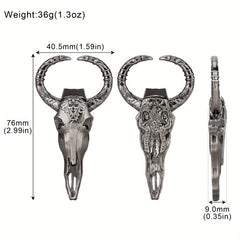 Cow Skull Corkscrew Bull Skull Beer Bottle Opener For Men Women Dad Son Him Her
