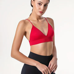 Wireless Triangle Cups Sports Bra Comfy & Breathable Women's Lingerie