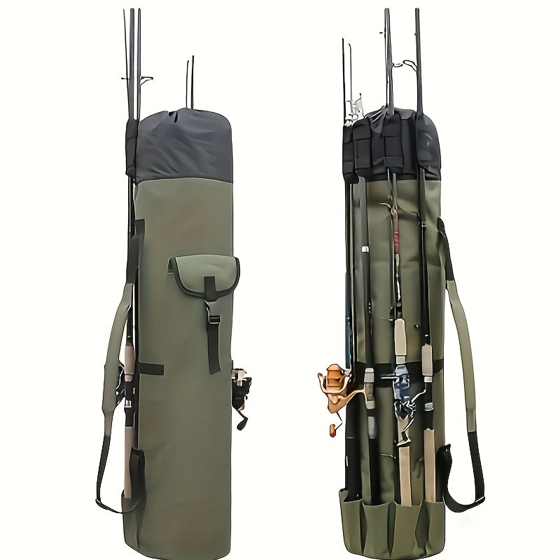 Waterproof Fishing Pole Bag With Rod Holder Organizer