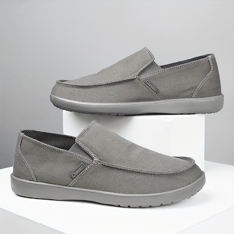 Men's Slip On Canvas Shoes Lightweight Breathable Casual Flats