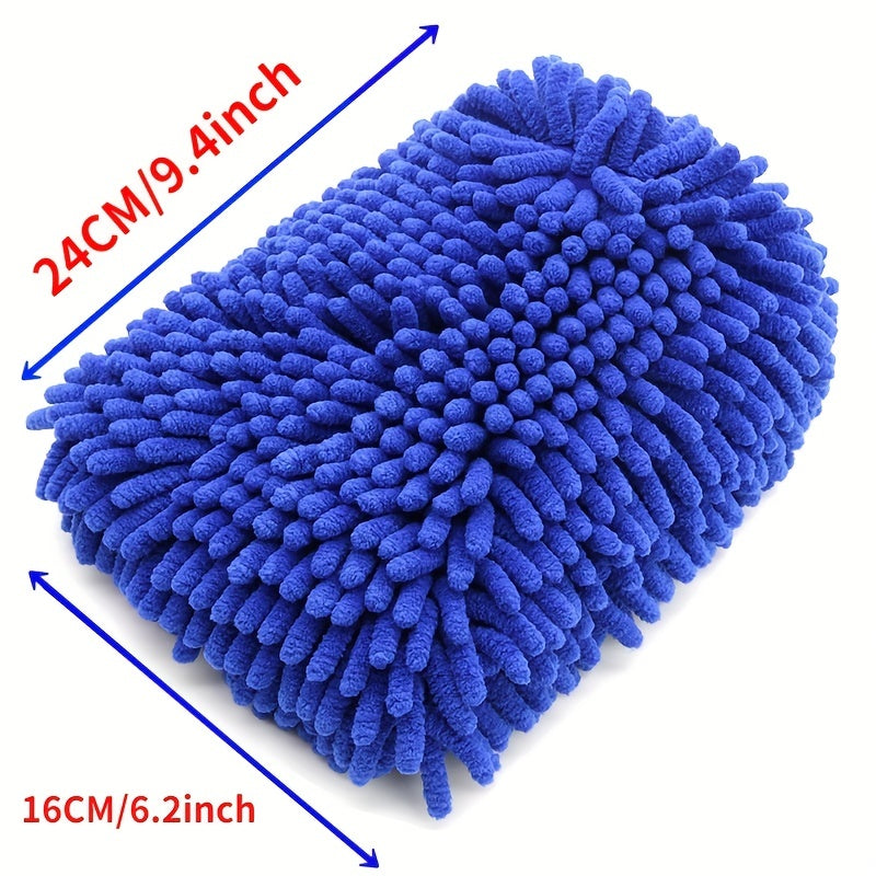 Chenille Microfibre Paint Gloves Car Cleaning Tool