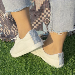 Women's Casual Solid Flat Sports Lace Up Shoes