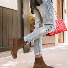 Women's Platform Ankle Boots Slip On Chelsea Boots