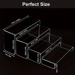 4 Layer Acrylic Display Stand for Desserts, Dolls, Cosmetics, Collectibles