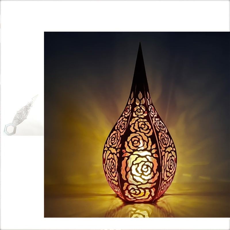 1pc Metal Cutting Dies 3D Lantern Rose Cut Die For Paper Card Making
