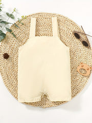 Bear Letter Print Unisex Overalls Casual Suspender Pants