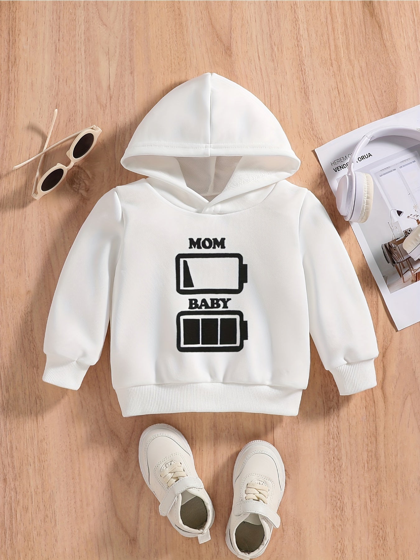 Baby Boys Hooded Sweatshirt Long Sleeve Casual Pullover for Spring Fall