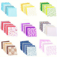 30/50pcs DIY Floral Cotton Cloth Set for Handcraft Random Patterns
