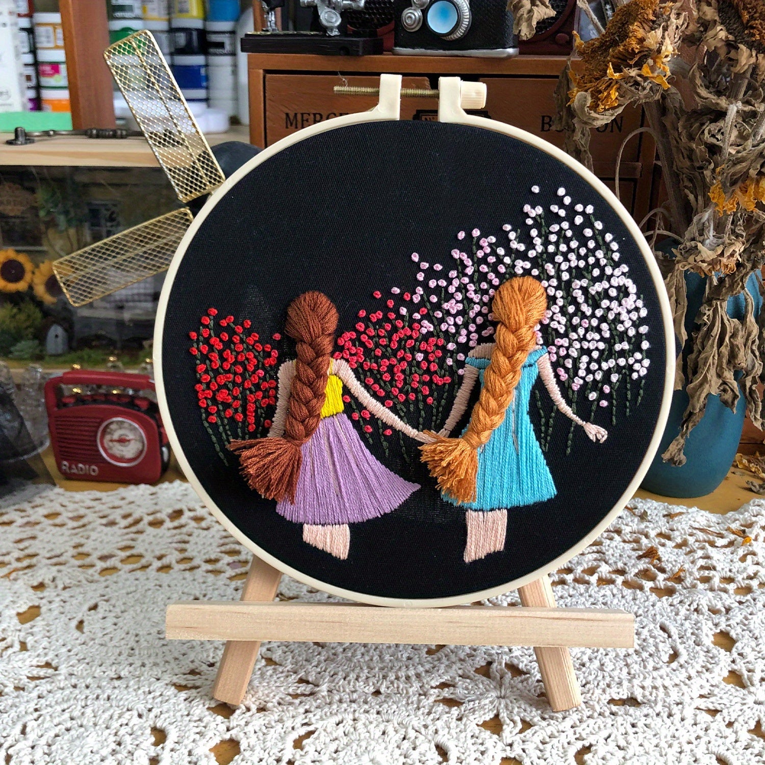 Girls Series Embroidery Kit with English Instruction Book