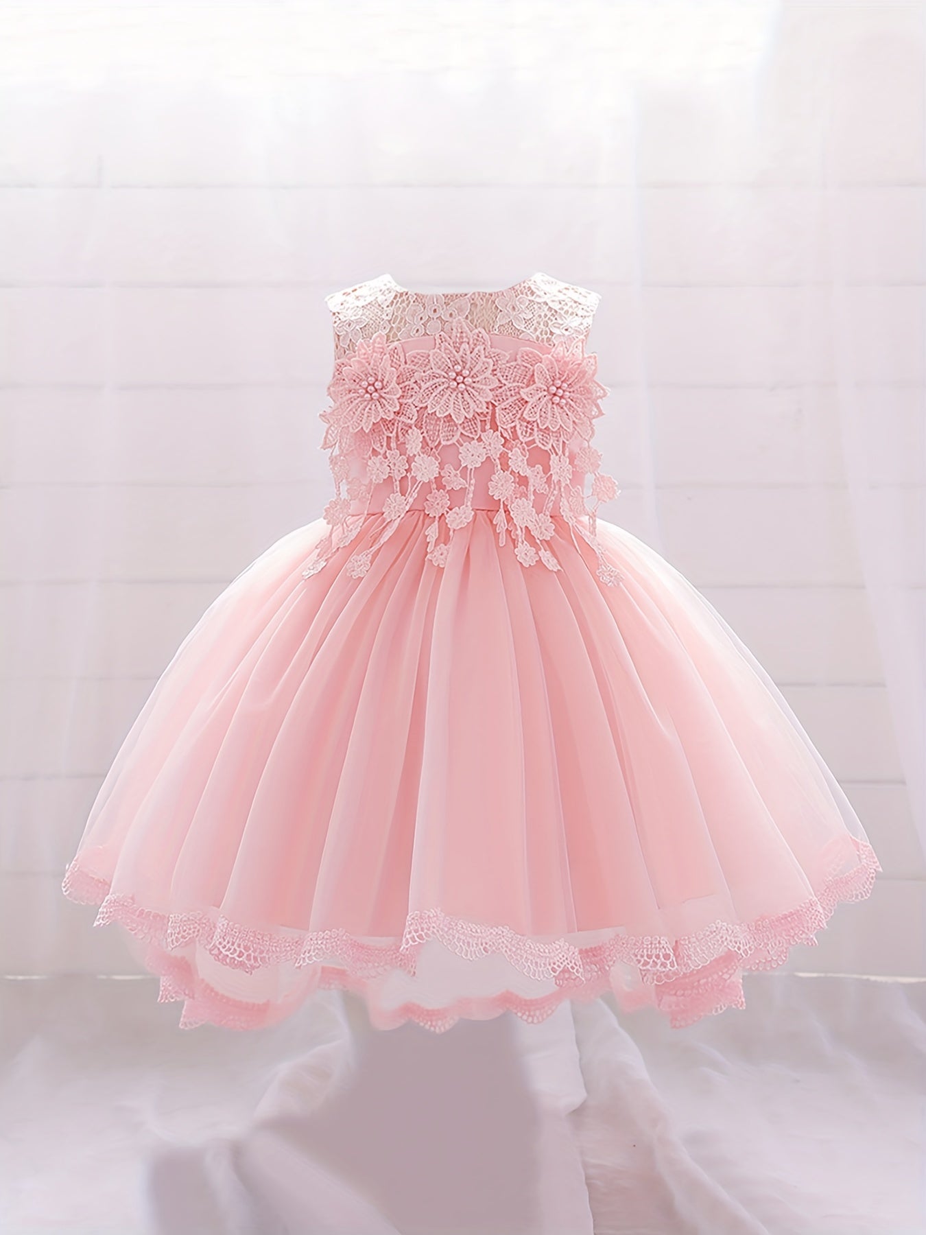 Floral Decors Girls Birthday Party Princess Dress