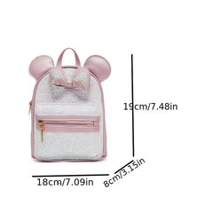 Kids Backpack Sequin Bow School Bag Ears Kindergarten Schoolbag