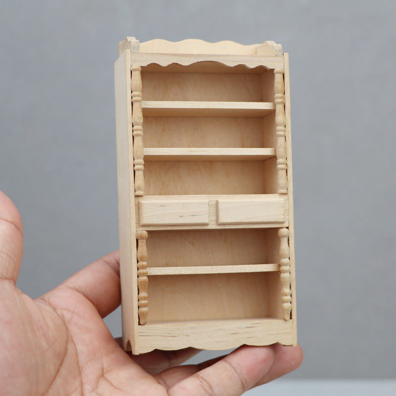 1:12 Scale Wooden Cabinet for Dollhouse Realistic Furniture Solid Wood