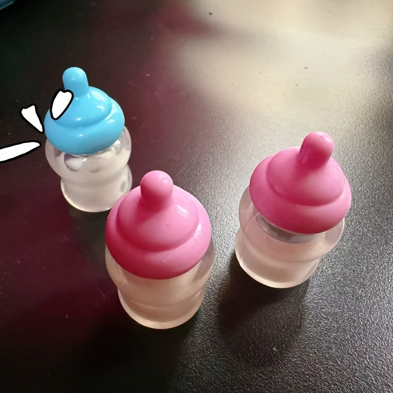 4pcs Mini Milk Bottles for Dollhouses Creative Displays Toy House Decor