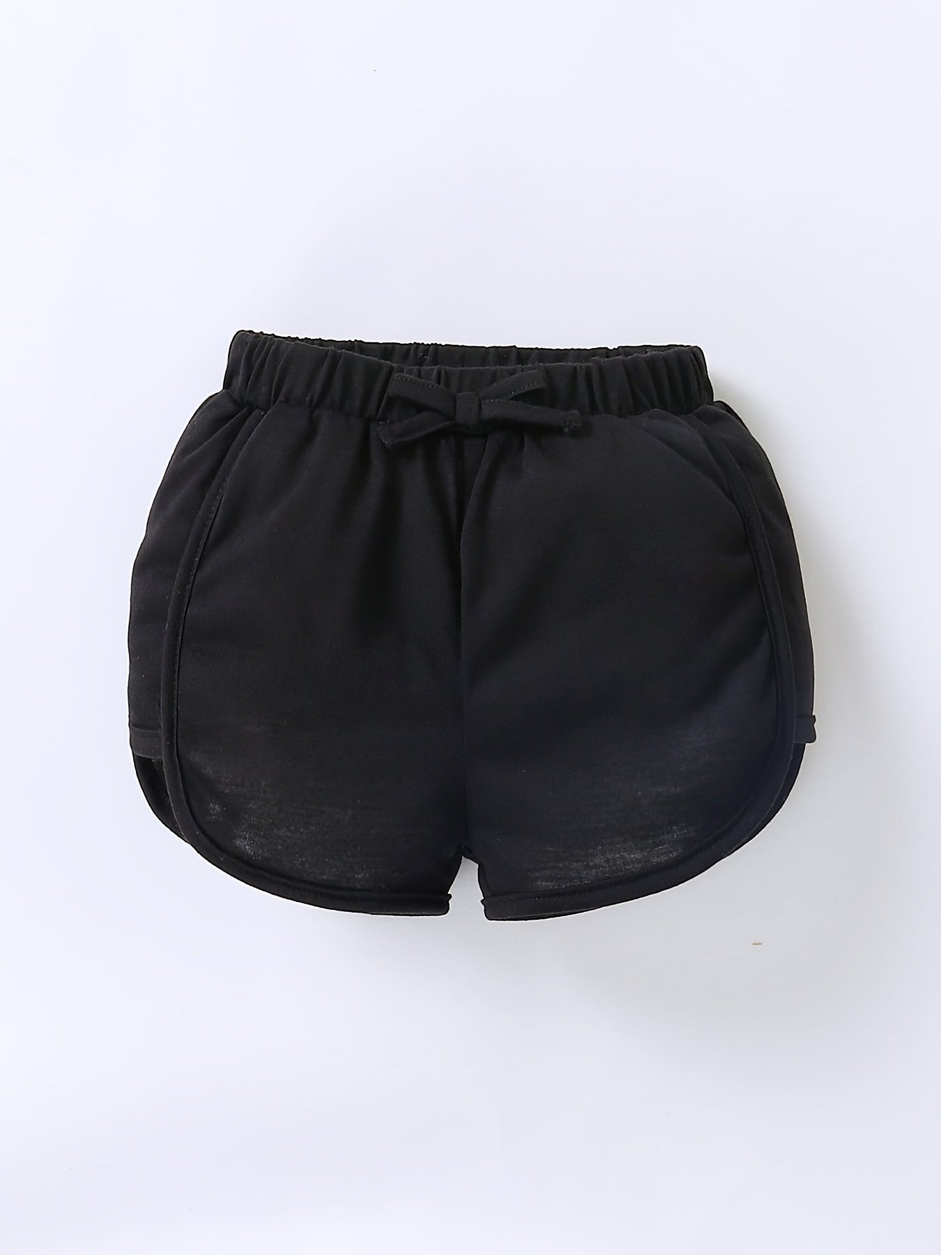 3pcs Girls Lightweight Casual Elastic Waist Shorts For Summer