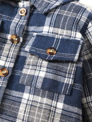 Boys Plaid Flannel Shirts Long Sleeve Button Down - Spring Fall Outwear