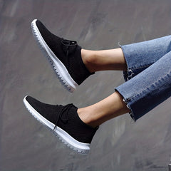Women's Knitted Sports Shoes Breathable Low Top Sneakers