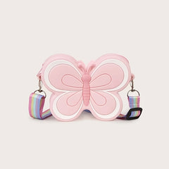 Girls Butterfly Crossbody Bag Mini Messenger Bag With Zipper