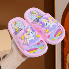 Cartoon Lightweight Slippers for Toddlers, Boys, Girls - Open Toe Home Shoes
