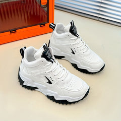 Women's Chunky Sport Shoes Breathable Lace Up Sneakers