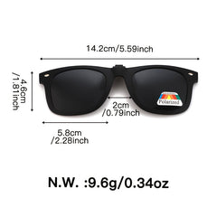 Polarized Clip On Sunglasses Drivers Matte Square Flip Up Anti Glare
