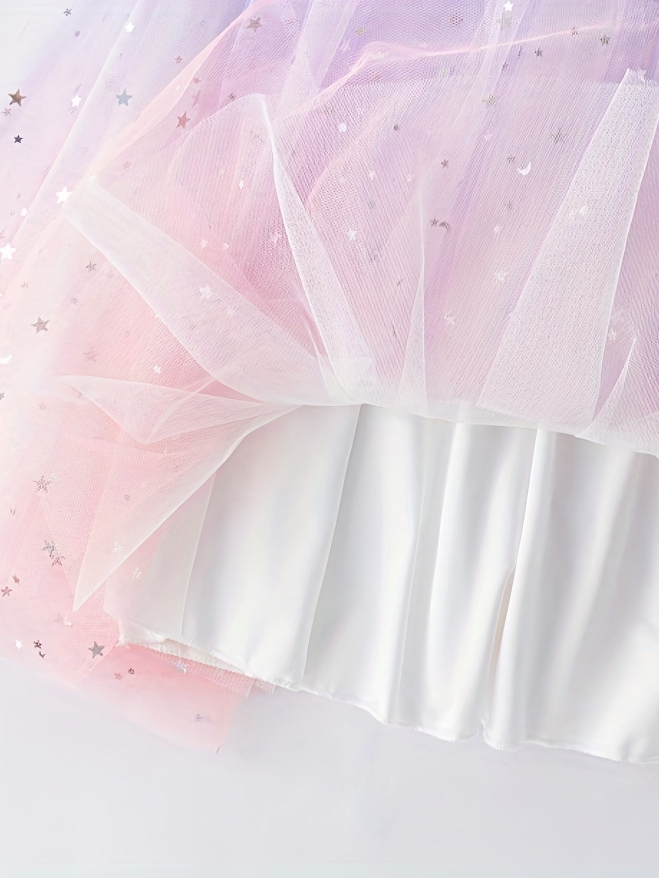 Kid Girls' Gradient Mesh Sequin High Waist Skirt