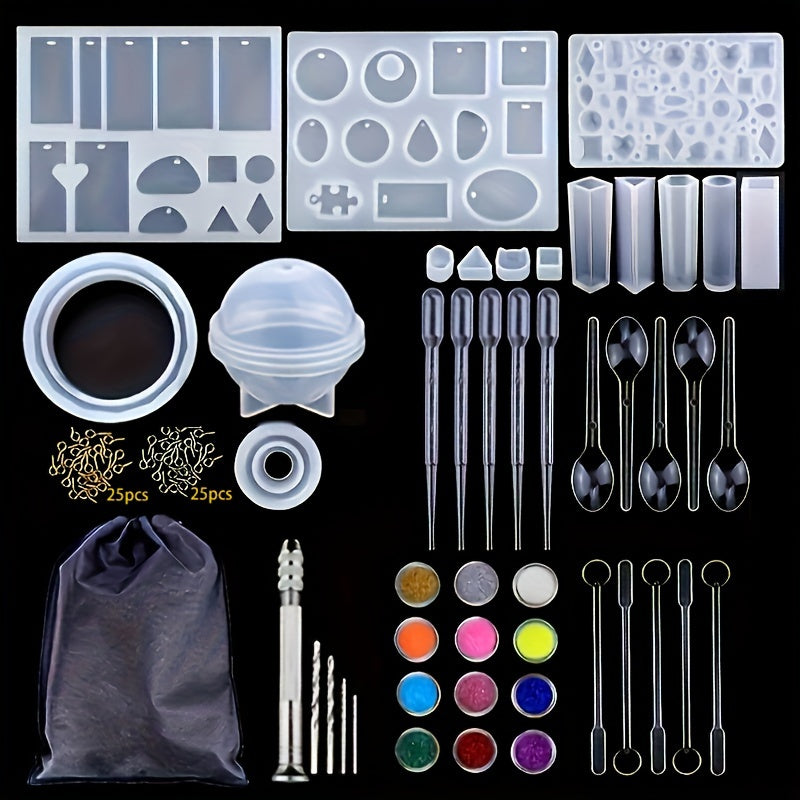 Epoxy Resin Silicone Mold Kit for DIY Jewelry Making