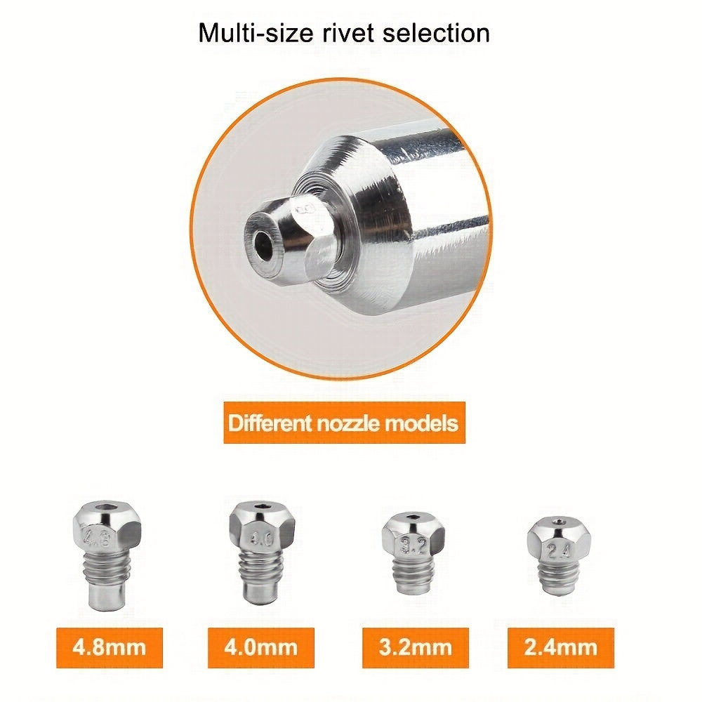 Rivet Gun Adapter for 2.4-3.2-4.0-4.8mm Rivet Head Bits