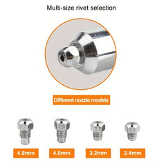 Rivet Gun Adapter for 2.4-3.2-4.0-4.8mm Rivet Head Bits