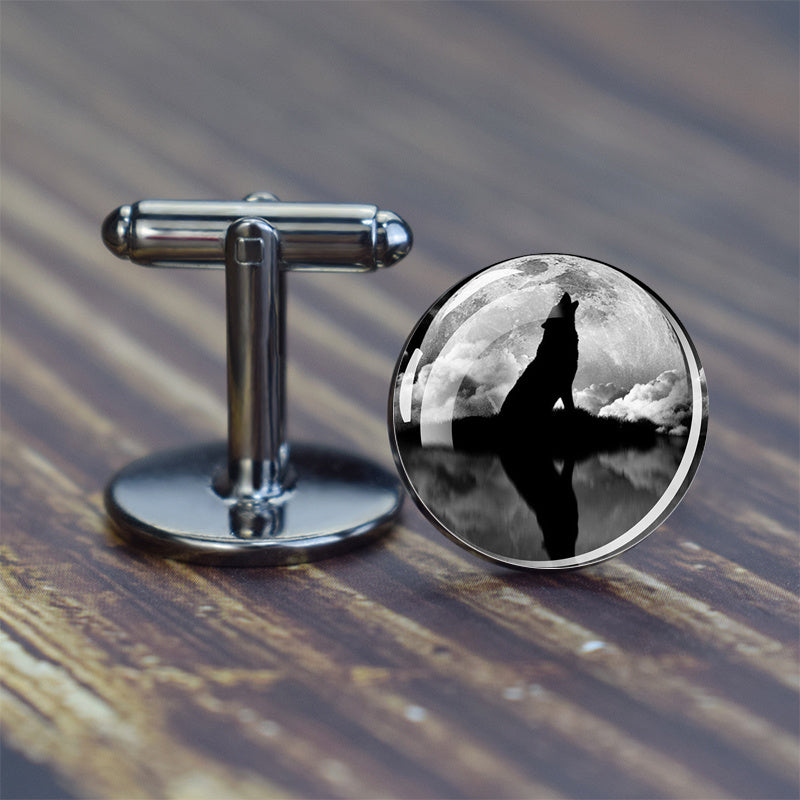 Men's Convex Glass Cufflinks