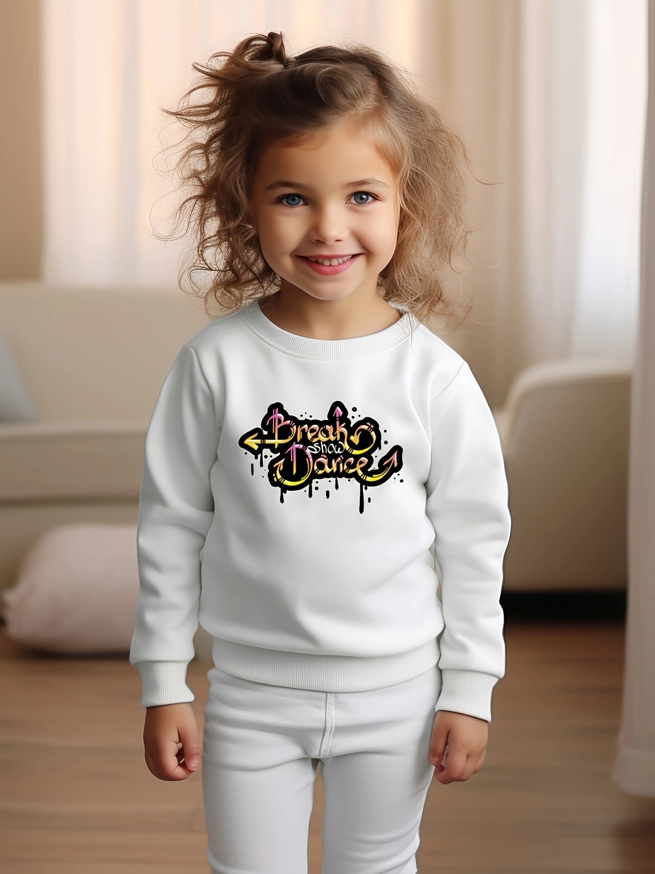 OERYUI Toddler Kids Cartoon Letter Print Long Sleeve Sweatshirt Top