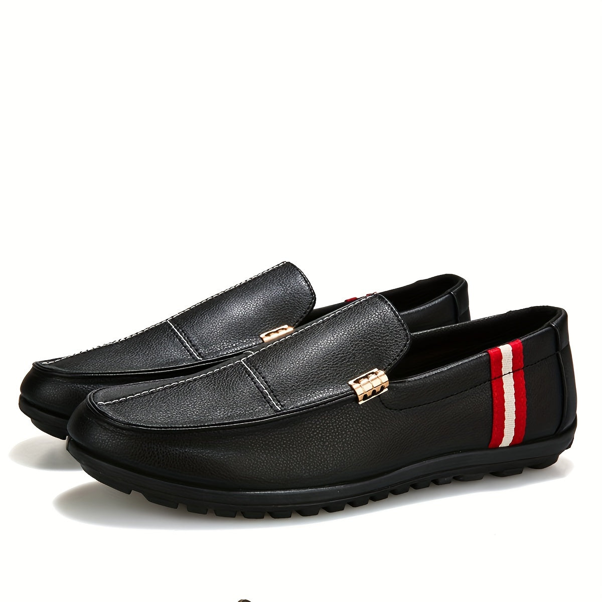 Men's Comfy PU Leather Loafer Slip On Shoes Spring Summer
