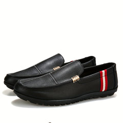 Men's Comfy PU Leather Loafer Slip On Shoes Spring Summer