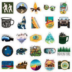 50pcs Outdoor Adventure Stickers Waterproof for Kids