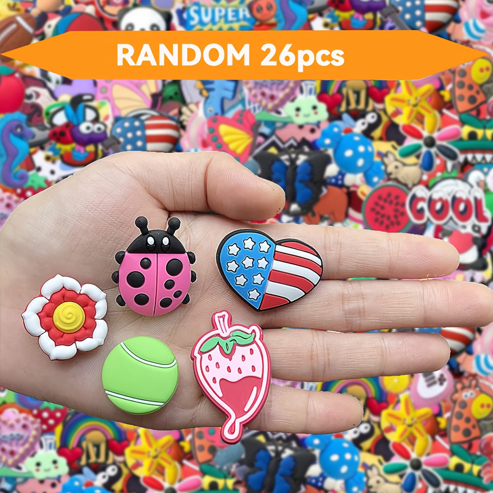 Shoe Charms Set Assorted Designs for Shoes Bracelets Wristbands Favors