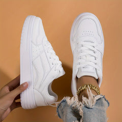 Women's Colorblock Skate Shoes Casual Lace Up Outdoor Sneakers