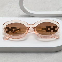Men's Retro Oval Sunglasses for Street Photography