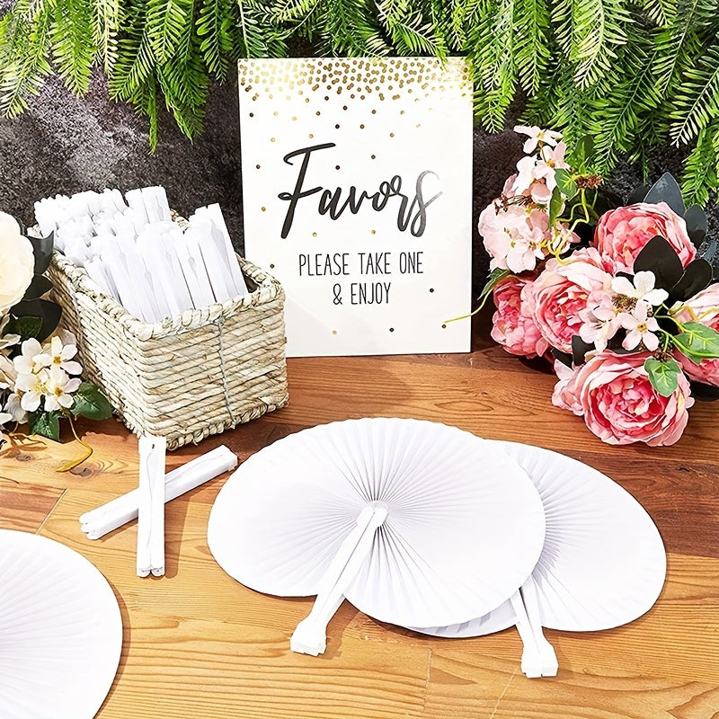 6pcs Party Paper Fan Set for Pure Decoration