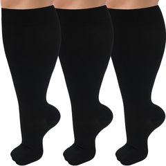 Copper Compression Socks 20-30 mmHg Plus Size Knee High Sports Running Cycling