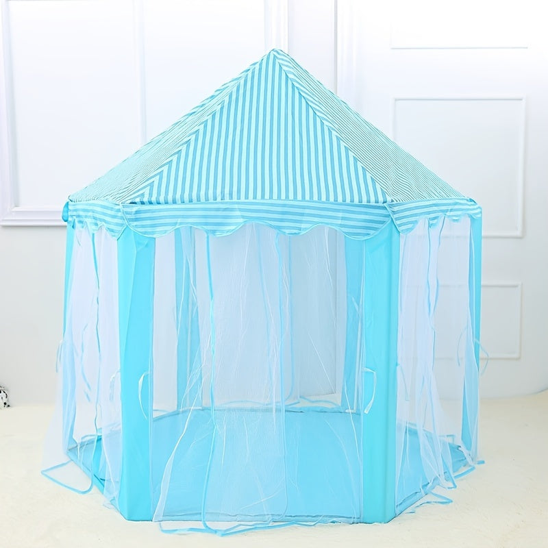 Kids Indoor Hexagonal Tulle Tent For Boys And Girls