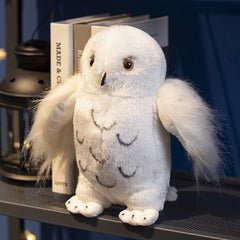 Snow Owl Plush Toy 7.87in Soft Stuffed Animal with Spotted Wings