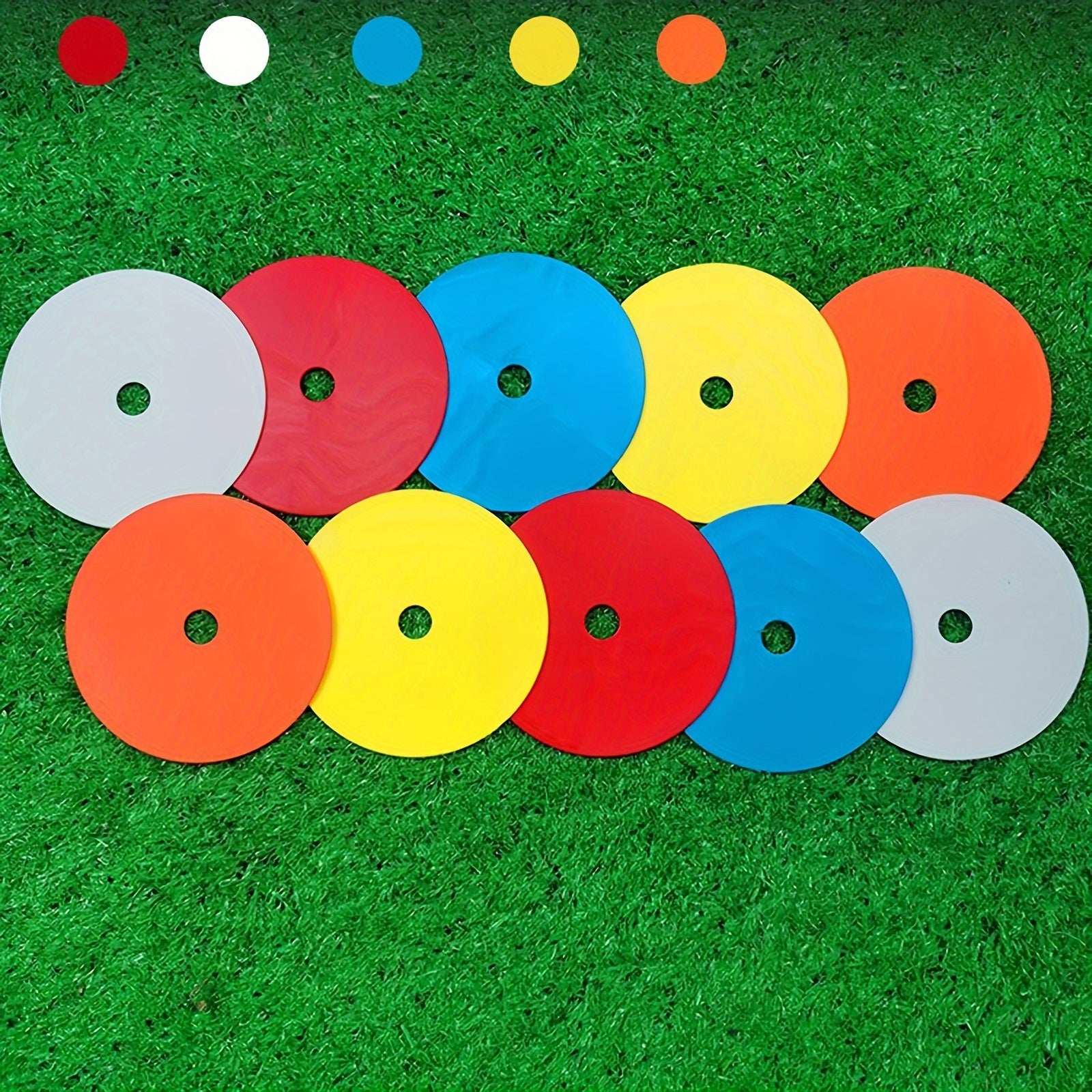 10pcs Mini Round Mouth Football Training Sign Disc Sports Supplies
