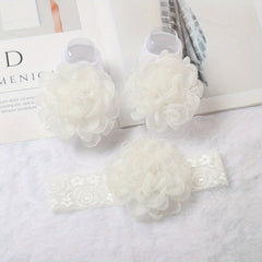 Baby Girls Headband & Socks Set Floor Socks And Hair Accessories