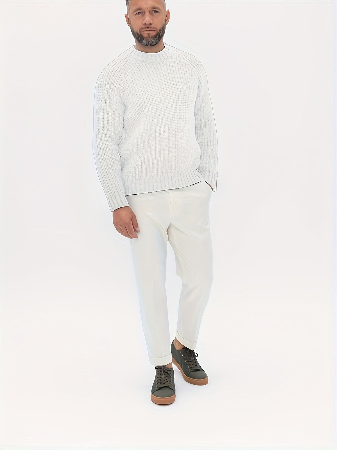 Men's Thermal Knitted Pullover Sweater
