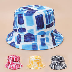 Tie Dye Ice Cube Bucket Hat Sunshade Fisherman Cap