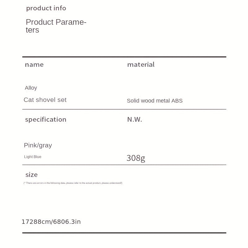 Stainless Steel Cat Litter Scoop Set with Holder