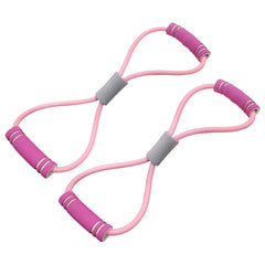 8 Shaped Stretch Machine Chest Expansion Fitness Belt Pink & Purple