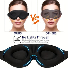3D Contoured Sleep Eye Mask Soft Comfort Eye Shade Cover